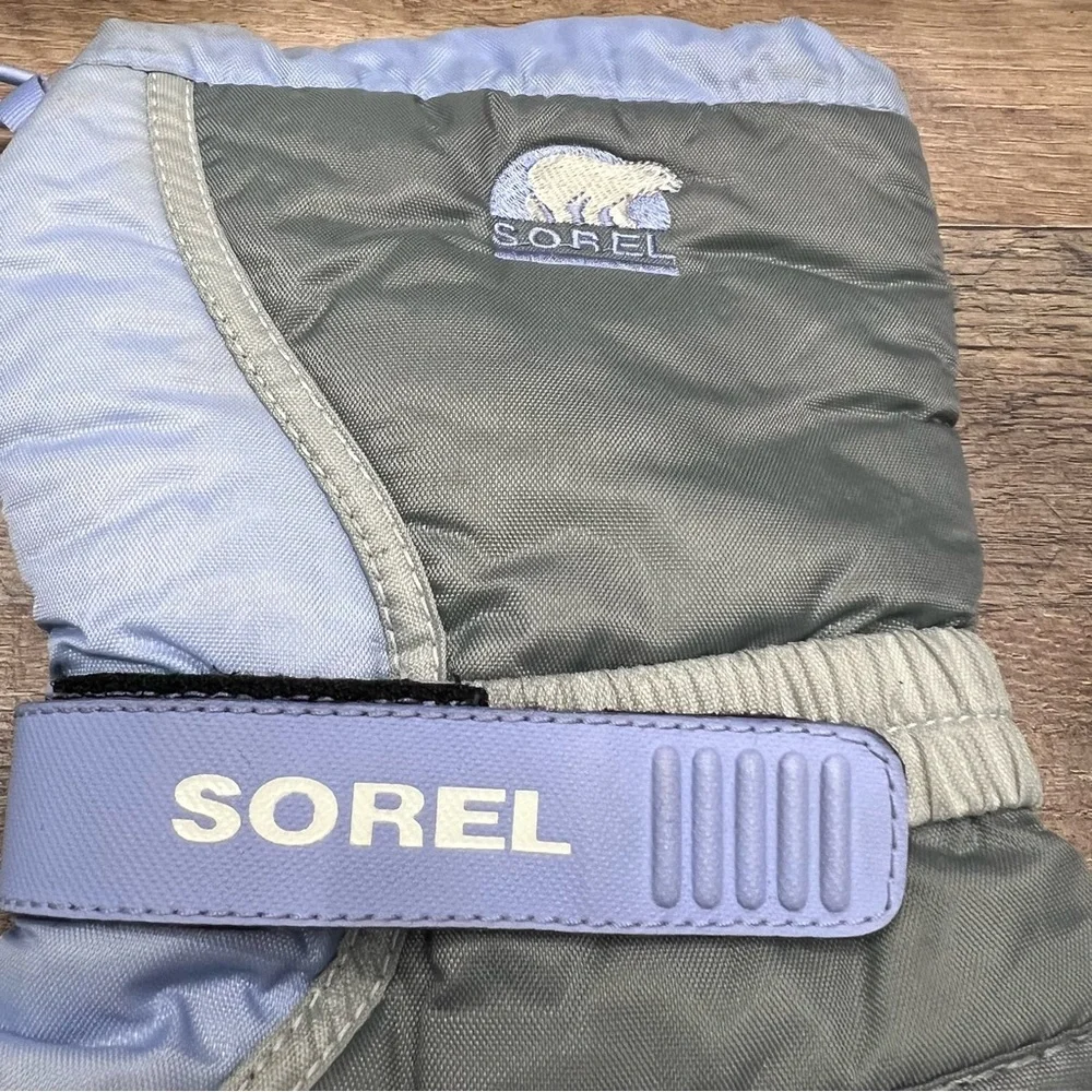 Sorel Flurry Gray and Tan Winter Boots with insulation Kids Size 3